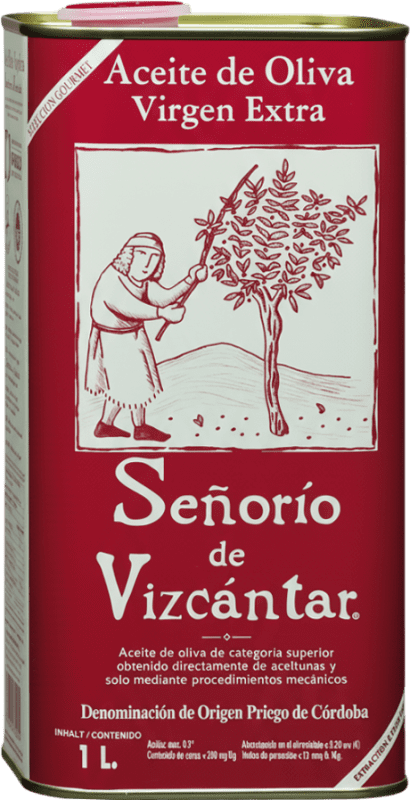 10,95 € 免费送货 | 橄榄油 Vizcántar Señorío EVOO 特级初榨 D.O.P. Priego de Córdoba Córdoba 西班牙 中号罐 1 L