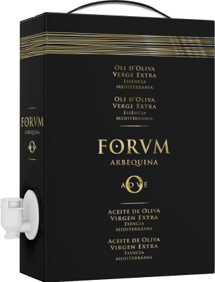 128,95 € Envío gratis | Aceite de Oliva Augustus Forum AOVE Virgen Extra D.O. Penedès Cataluña España Arbequina Bag in Box 5 L