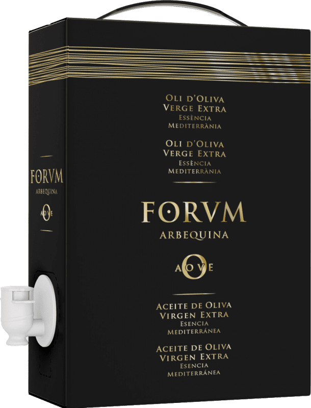 128,95 € Spedizione Gratuita | Olio d'Oliva Augustus Forum EVO Extra Vergine D.O. Penedès Catalogna Spagna Arbequina Bag in Box 5 L