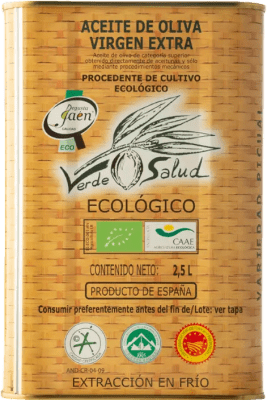 36,95 € Бесплатная доставка | Оливковое масло Trujal de Mágina Verde Salud ЭВО Экстра Вирджин D.O. Sierra Mágina Jaén Испания Picual — Пикуаль Eco — Эко Био Органический Специальная банка 2,5 L