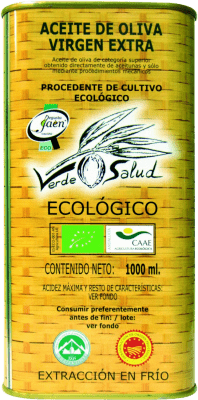 92,95 € Kostenloser Versand | 24 Einheiten Box Olivenöl Trujal de Mágina Verde Salud E-NOL Extra Nativ D.O. Sierra Mágina Jaén Spanien Picual Eco — Biologisch Dose 25 cl