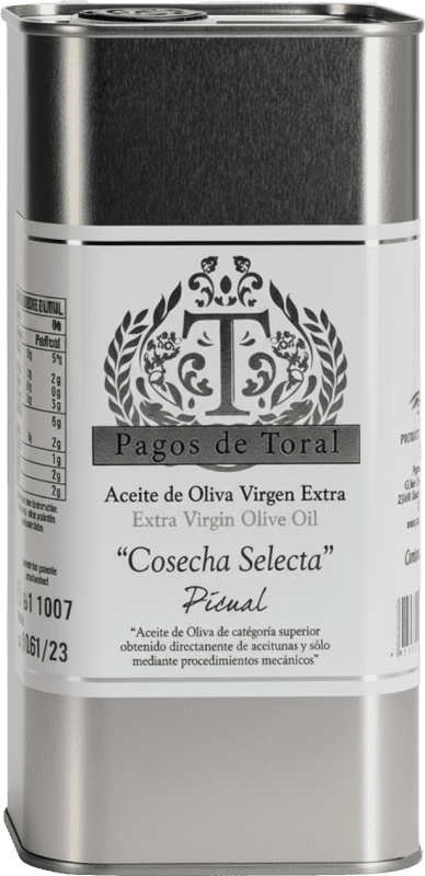 12,95 € 送料無料 | オリーブオイル Pagos de Toral Cosecha Temprana — 早摘み, EVOO エキストラバージン Jaén スペイン Picual — ピクアル Eco — エコ ビオ オーガニック ミディアム缶 1 L