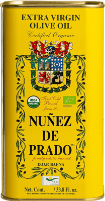 47,95 € Spedizione Gratuita | Olio d'Oliva Núñez de Prado Hojiblanca Picudo EVO Extra Vergine D.O. Baena Córdoba Spagna Picual, Arbequina, Hojiblanca, Picuda Eco — Biologico Lattina Speciale 3 L