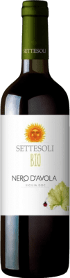 12,95 € 免费送货 | 红葡萄酒 Settesoli D.O.C. Sicilia 西西里岛 意大利 Nero d'Avola Bio — 生态 有机 天然 75 cl