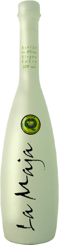 15,95 € Free Shipping | Olive Oil La Maja Alfar Blanca EVOO Extra Virgin D.O. Navarra Navarre Spain Arróniz Medium Bottle 50 cl Glass