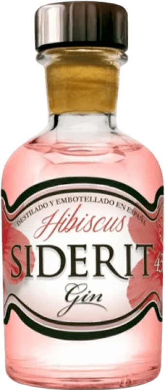 5,95 € Envío gratis | Ginebra Gin Siderit Reino Unido Botellín Miniatura 5 cl Hibiscus — Hibisco