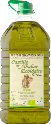 72,95 € Envío gratis | Aceite de Oliva Trujal de Mágina Castillo Alhabar Rama Sin Filtrar, AOVE Virgen Extra D.O. Sierra Mágina Jaén España Picual Eco — Ecológico Garrafa 5 L