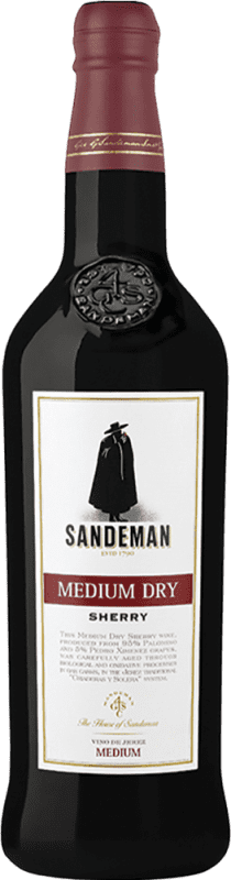 11,95 € Kostenloser Versand | Likörwein Sandeman Porto Medium Dry — Halbtrocken D.O. Jerez-Xérès-Sherry Andalucía y Extremadura Spanien Palomino Fino, Pedro Ximénez 75 cl