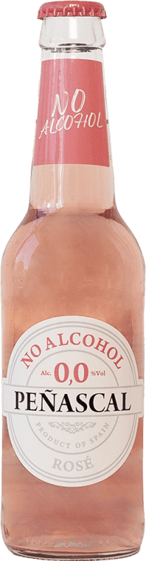 46,95 € Spedizione Gratuita | Scatola da 12 unità Spumante Rosato Peñascal Spagna Tempranillo, Syrah, Garnacha — Grenache, Bobal Bottiglietta Terzo 33 cl 0.0 Zero Zero Senza Alcol
