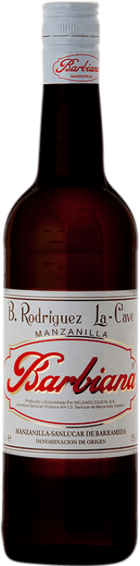 7,95 € 免费送货 | 加强葡萄酒 Delgado Zuleta Barbiana D.O. Manzanilla-Sanlúcar de Barrameda 安达卢西亚 西班牙 Palomino Fino 半瓶装 37 cl
